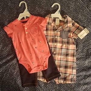 Two Carter 6 month girl outfits